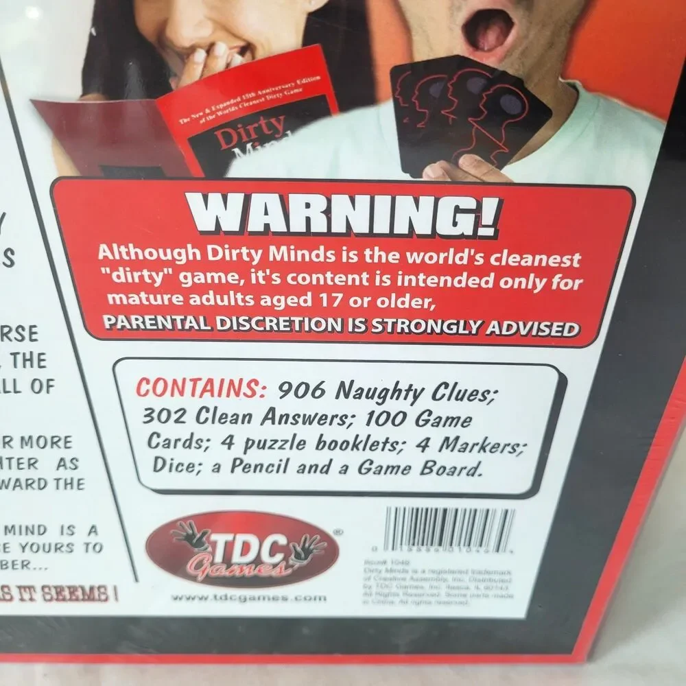 Dirty Minds Master Edition Adult Party Game Sealed 17+
